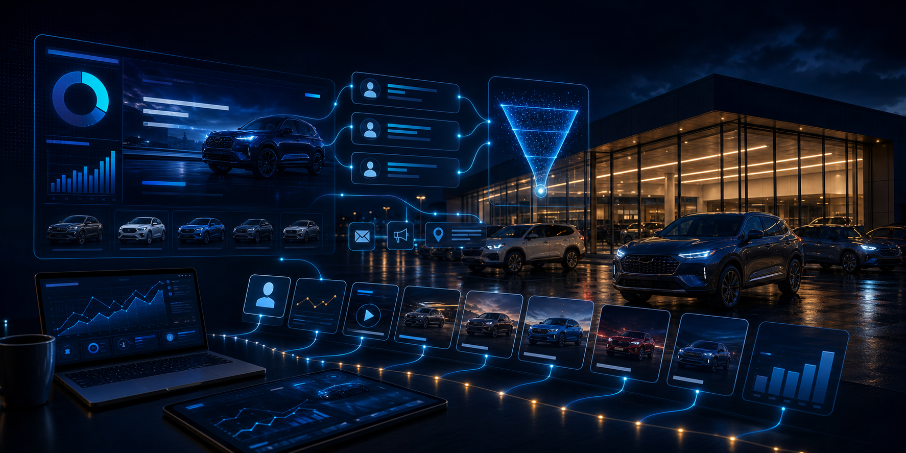 AI dealership growth platform with lead signals and campaign dashboards